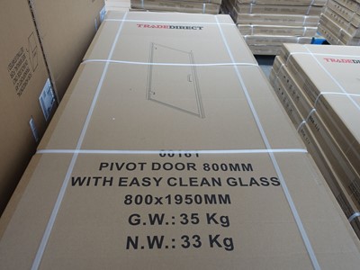 Lot 18 - Six 800mm x 1950mm Pivot Shower Screen Doors...
