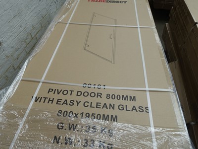 Lot 26 - Six 800mm x 1950mm Pivot Shower Screen Doors...