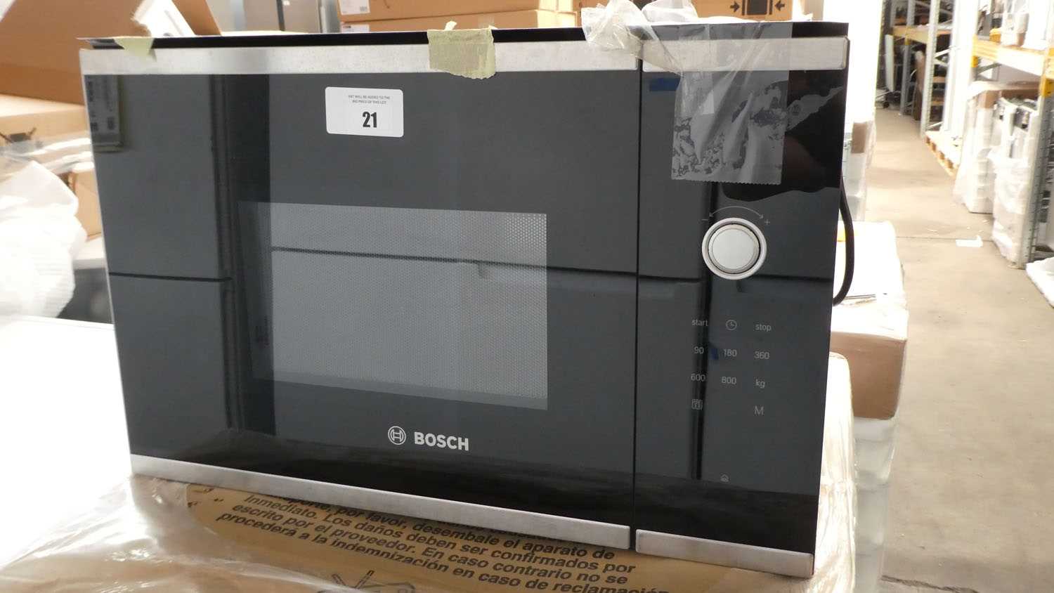Lot 21 - BFL523MS0BB Bosch Built-in microwave oven