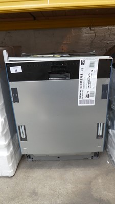 Lot 76 - SN73HX42VGB Siemens Dishwasher fully integrated