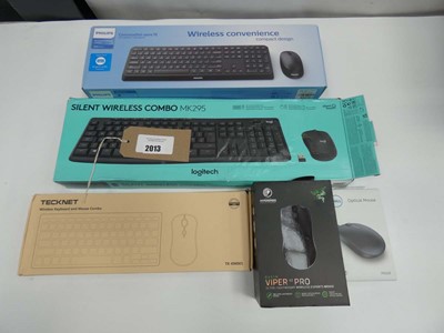 Lot 2013 - 3x wireless keyboard and mouse combo's from...