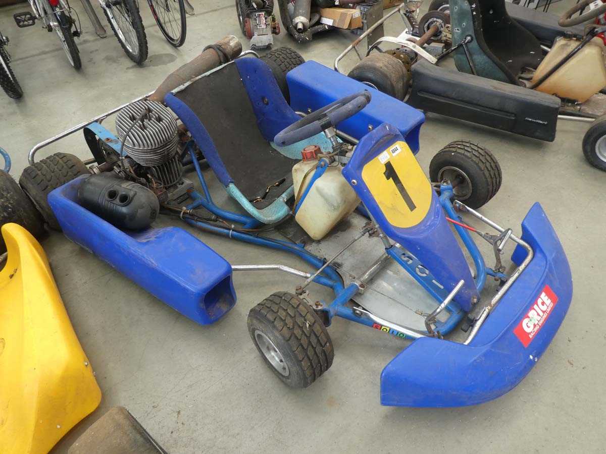 Lot 4044 - Blue petrol powered Go kart