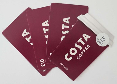 Lot 22 - Costa (x4) - Total face value £45