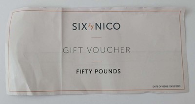 Lot 80 - Six by Nico (x1) - Total face value £50