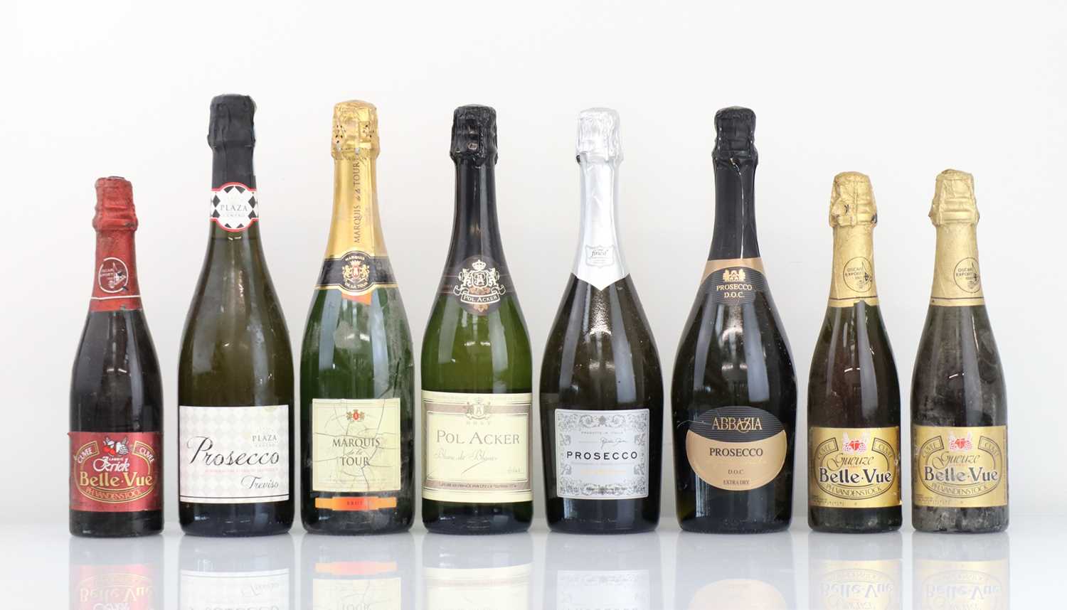 Lot 268 - 8 various bottles, 1x Pol Acker Brut Blanc