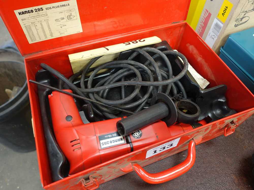 Lot 133 Kango 285 hammer drill single phase in case