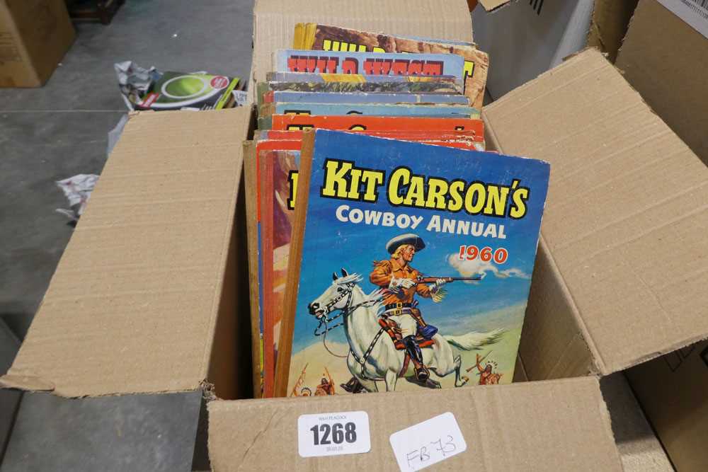 Lot 1268 Small box of Kit Carson Cowboy annuals,