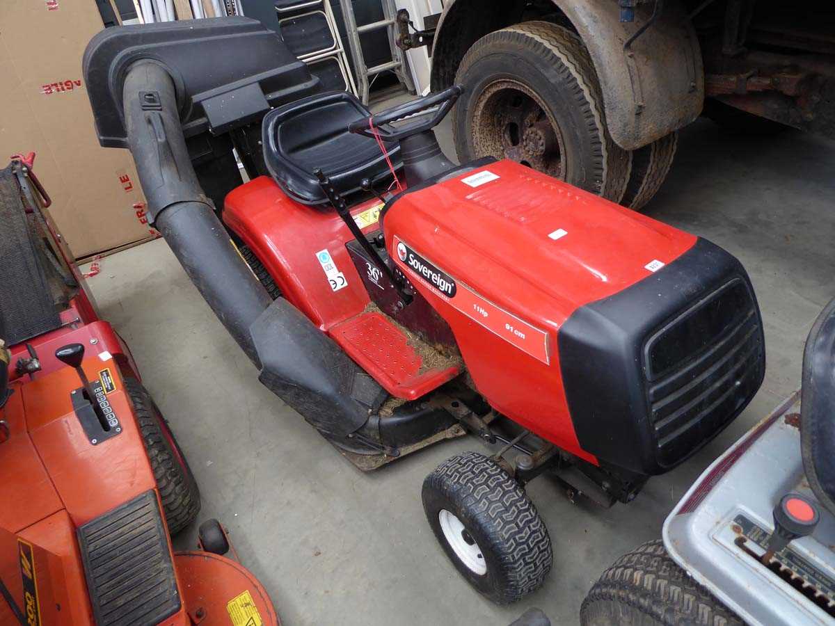 Sovereign petrol powered ride on mower