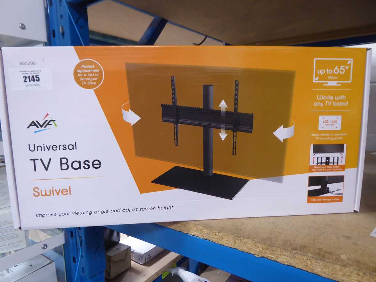 Lot 2145 Universal TV base TV mount for TVs up to 65"