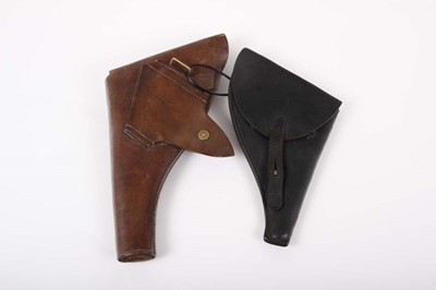 Lot 35 - A leather holster for Webley Service revolver,...