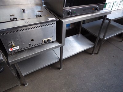 Lot 53 - 140cm stainless steel level table section