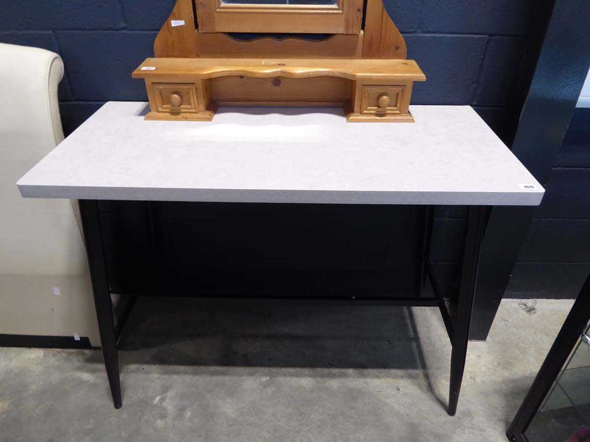 Lot 1078 Modern grey bar height breakfast table on