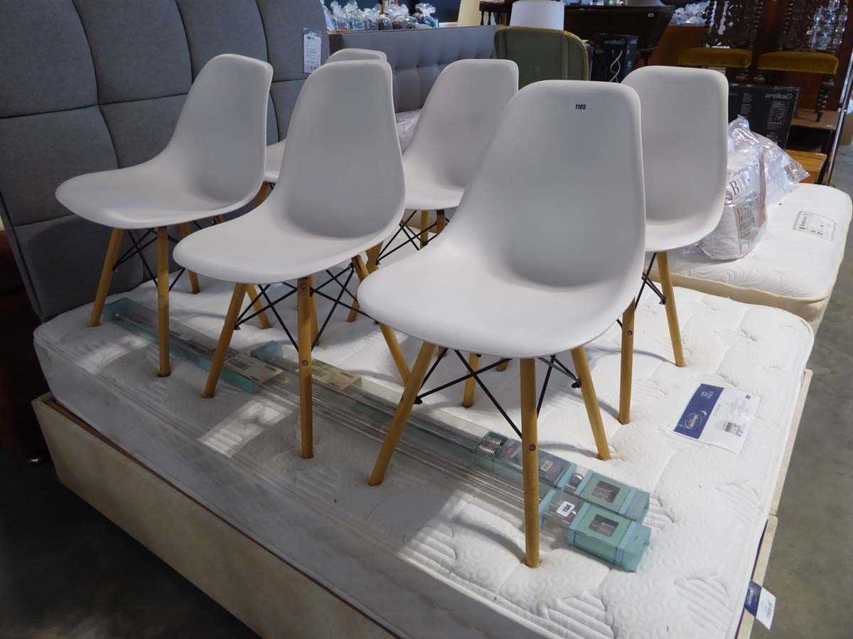 Lot 1105 Set Of 6 Modern Dining Chairs With White   421617 0 Medium 