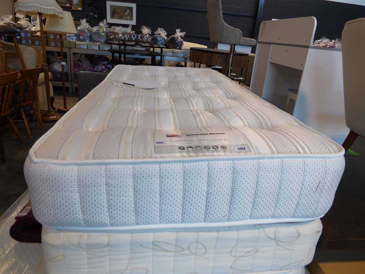 Lot 1152 British Made mattress Supreme Orthopedic