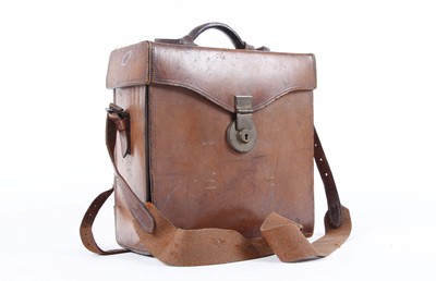 Lot 3 - A vintage leather range case, with internal...