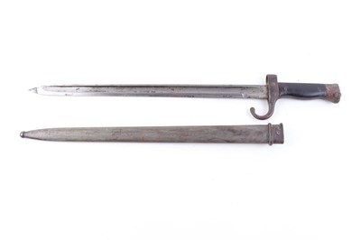 Lot 92 - French Berthier M1892 bayonet with scabbard