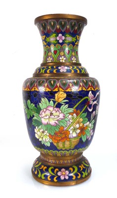 Lot 63 - A late 19th century clossoine vase decorated...