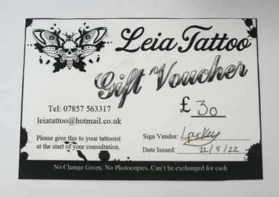 Lot 371 - Leia Tattoo (x1) - Total face value £30