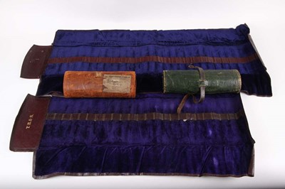 Lot 71 - Four leather knife rolls