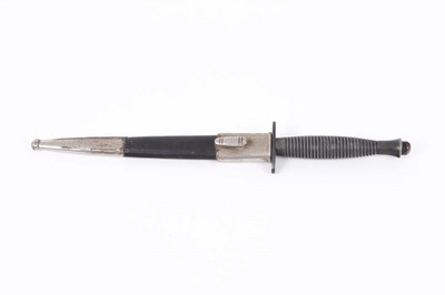 Lot 73 - Fairbairn Sykes type fighting knife with sheath