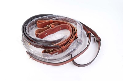 Lot 1080 - Four leather slings