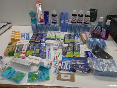 Lot Dental care including toothpaste, mouth wash,...