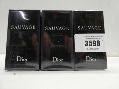 Lot 3 x Dior Sauvage edt 60ml
