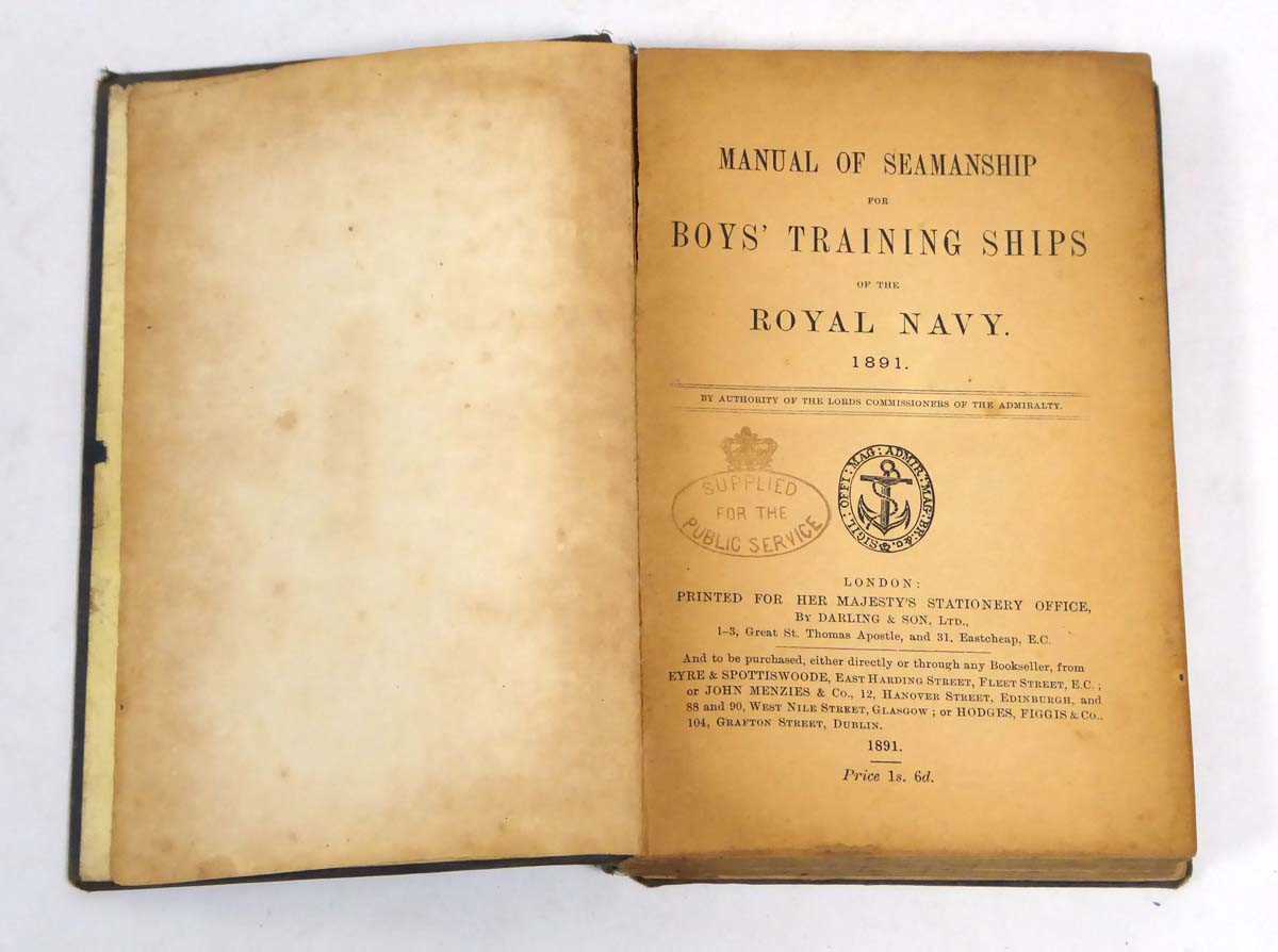 Lot 202 - Manual of Seamanship for Boys' Training Ships...