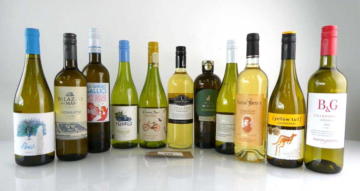 Lot 548 - 11 bottles of White, 1x Wise Wolf Chardonnay