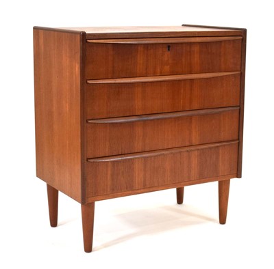 Lot 30 - A 1960's Danish teak chest of four drawers...