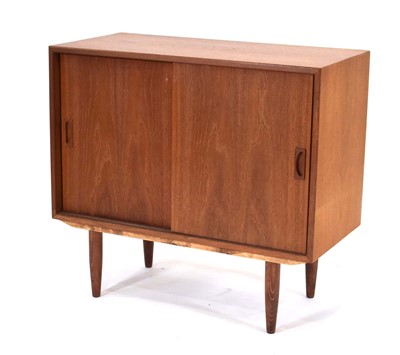 Lot 62 - A 1960's Danish teak cabinet with two sliding...
