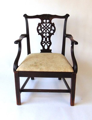Lot 22 - A 19th century mahogany Chippendale style...