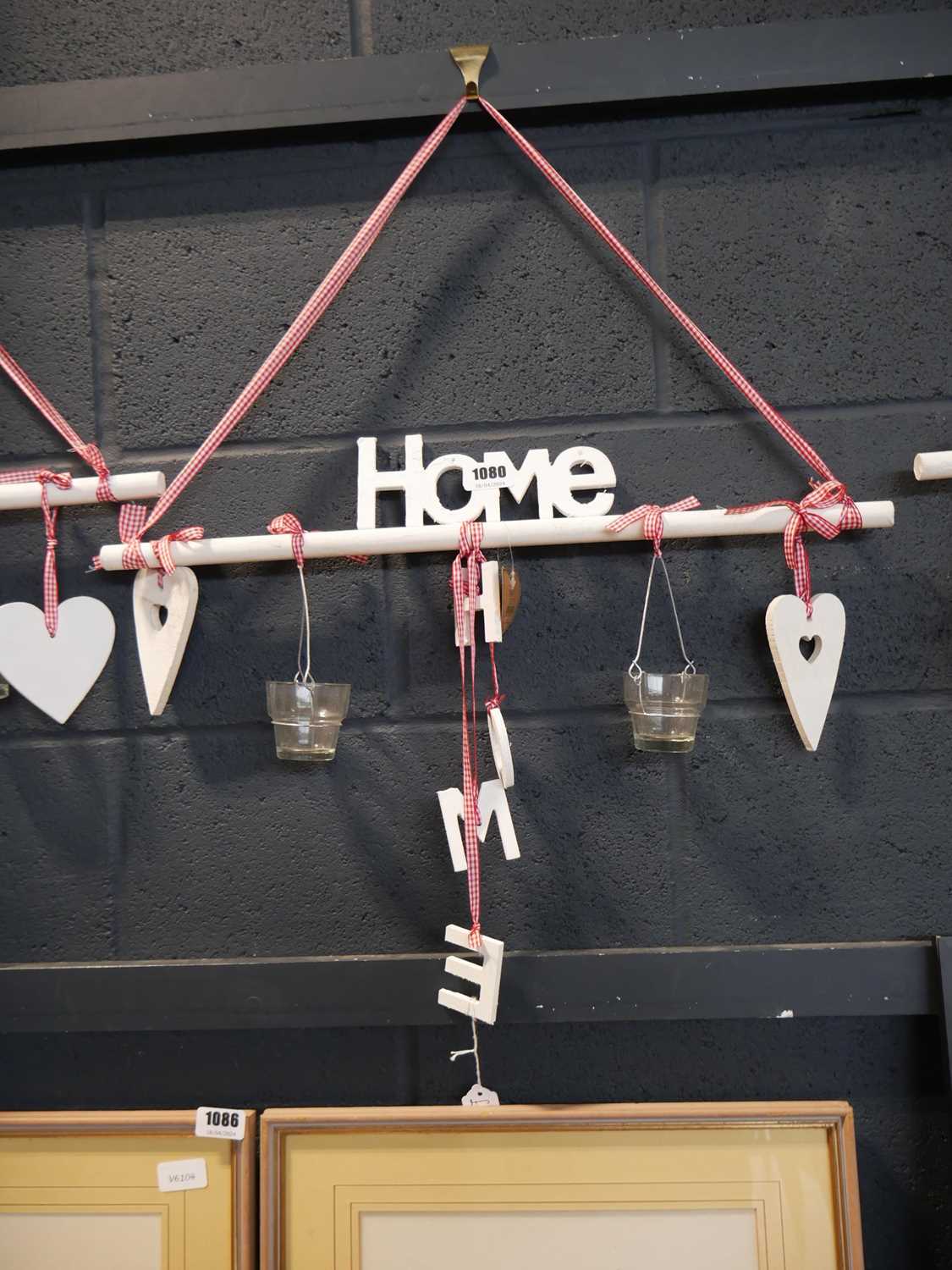 Lot 1748 8 'Home and Love' wall hangings