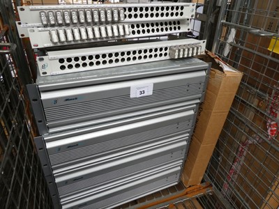 Lot 33 - 4 BD Hawk Eye PSU's and 4 BD patch panels and...