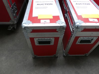 Lot 15 - Red flight case containing Samsung 23" LCD...