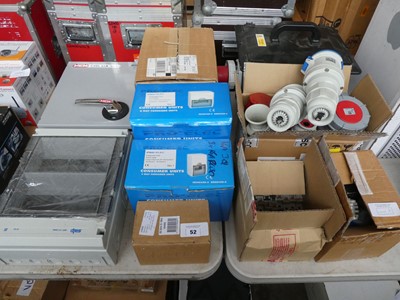Lot 52 - Qty of electrical consumer units, plugs RCD...