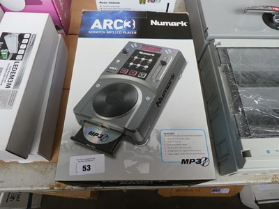 Lot 53 - Numark ARC3 scratch MP3 CD player with box