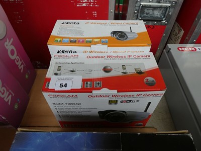 Lot 54 - 2 boxed wireless IP cameras