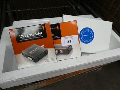 Lot 32 - BlackMagicDesign DVI extender and HD Link Pro...