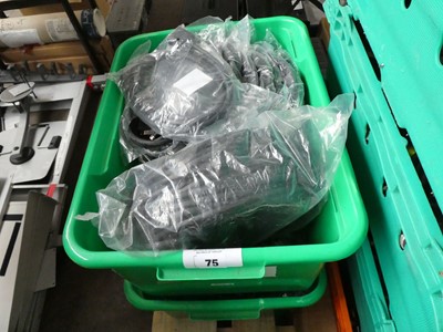 Lot 75 - 2 green trays of VGA cables