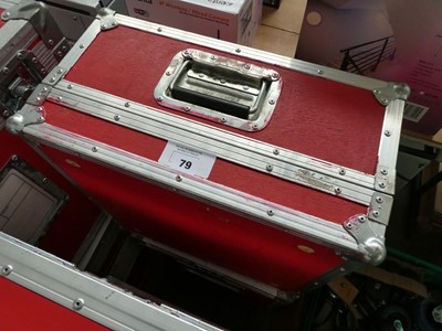 Lot 79 - 2 red padded flight cases