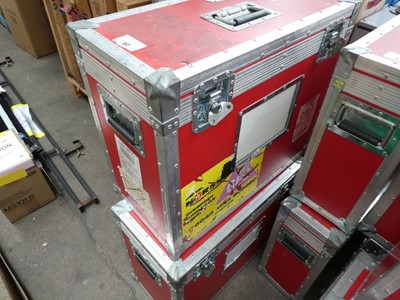 Lot 82 - 2 top opening hinged padded flight cases in...