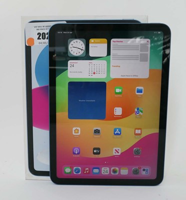 Lot 2028 - iPad 10th Gen A2696 64GB Blue tablet with box...