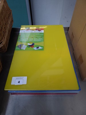 Lot 4 - 6 colour coded food safety chopping boards