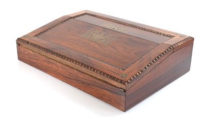 Lot 39 - A Regency rosewood and brass mounted writing...