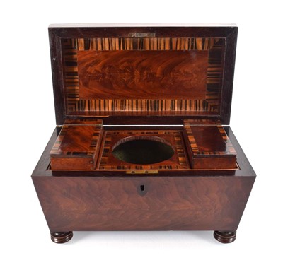 Lot 45 - A 19th century mahogany and rosewood banded...