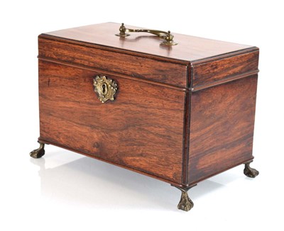 Lot 47 - A George III mahogany box, the interior with...