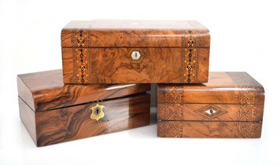 Lot 56 - A group of three Victorian walnut and...