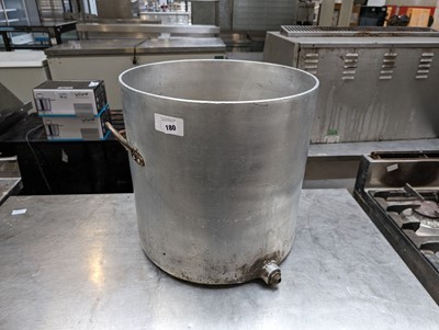 Lot 17 - Large 46cm diameter aluminium pot with handles...