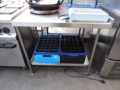 Lot 43 - 105cm stainless steel preparation table with...
